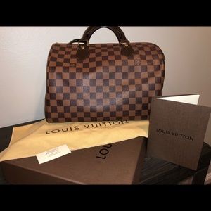 Authentic Louis Vuitton Speedy 30 Damier Ebene